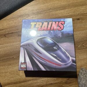Trains Board Game - Blue and White